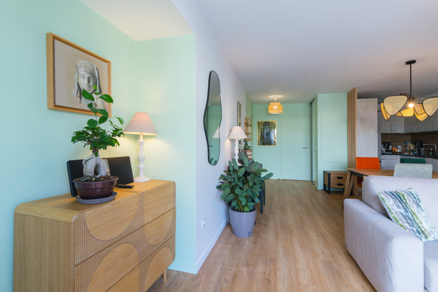 Aménagement, décoration et ameublement d’un appartement et d'une terrasse à Asnières-sur-Seine