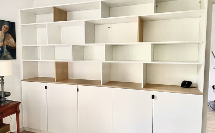 Conception d’une bibliothèque et d'un dressing sur-mesure à Meudon